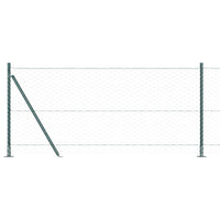 Recinzione con pali. Verde 0.8 x 10 m Acciaio rivestito in PVC 3353479