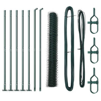 Recinzione con pali. Verde 1 x 10 m Acciaio rivestito in PVC 3353483