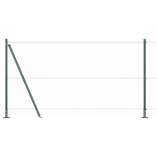 Recinzione con pali. Verde 1.2 x 10 m Acciaio rivestito in PVC 3353485