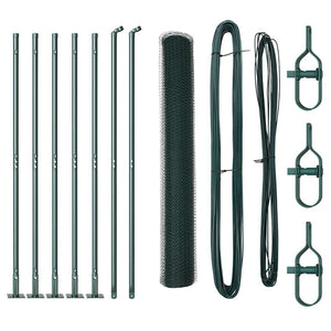 Recinzione con pali. Verde 1.2 x 10 m Acciaio rivestito in PVC 3353485