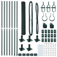 Recinzione con pali. Verde 1.2 x 10 m Acciaio rivestito in PVC 3353485