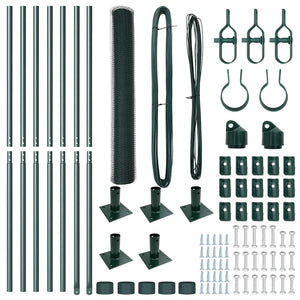 Recinzione con pali. Verde 1.2 x 10 m Acciaio rivestito in PVC 3353485