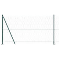 Recinzione con pali. Verde 1.2 x 10 m Acciaio rivestito in PVC 3353486