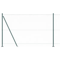 Recinzione con pali. Verde 1.5 x 10 m Acciaio rivestito in PVC 3353493