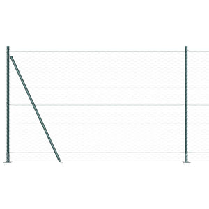 Recinzione con pali. Verde 1.6 x 10 m Acciaio rivestito in PVC 3353499