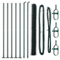 Recinzione con pali. Verde 1.6 x 10 m Acciaio rivestito in PVC 3353499