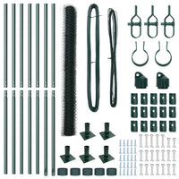 Recinzione con pali. Verde 1.6 x 10 m Acciaio rivestito in PVC 3353499