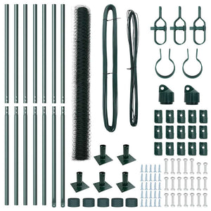 Recinzione con pali. Verde 1.6 x 10 m Acciaio rivestito in PVC 3353499