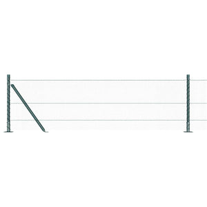 Recinzione con pali. Verde 0.6 x 25 m Acciaio rivestito in PVC 3353508