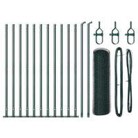 Recinzione con pali. Verde 0.6 x 25 m Acciaio rivestito in PVC 3353508