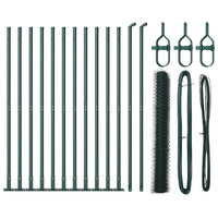 Recinzione con pali. Verde 0.8 x 25 m Acciaio rivestito in PVC 3353514