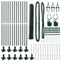 Recinzione con pali. Verde 1 x 25 m Acciaio rivestito in PVC 3353518