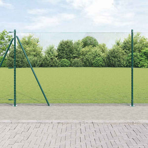 Recinzione con pali. Verde 1.4 x 25 m Acciaio rivestito in PVC 3353524