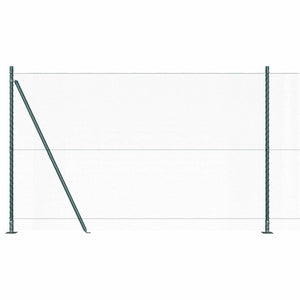 Recinzione con pali. Verde 1.4 x 25 m Acciaio rivestito in PVC 3353524