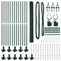 Recinzione con pali. Verde 1.4 x 25 m Acciaio rivestito in PVC 3353524