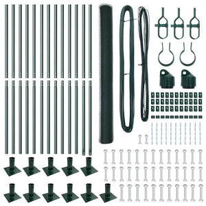 Recinzione con pali. Verde 1.4 x 25 m Acciaio rivestito in PVC 3353524
