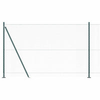 Recinzione con pali. Verde 1.6 x 25 m Acciaio rivestito in PVC 3353532