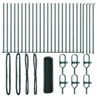 Recinzione con pali. Verde 0.4 x 50 m Acciaio rivestito in PVC 3353536