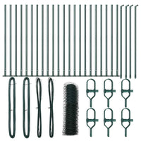 Recinzione con pali. Verde 0.4 x 50 m Acciaio rivestito in PVC 3353539