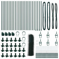 Recinzione con pali. Verde 0.4 x 50 m Acciaio rivestito in PVC 3353539