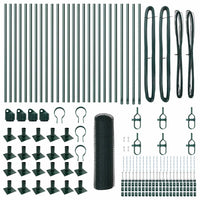 Recinzione con pali. Verde 0.5 x 50 m Acciaio rivestito in PVC 3353541