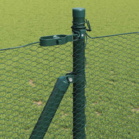 Recinzione con pali. Verde 0.8 x 50 m Acciaio rivestito in PVC 3353548