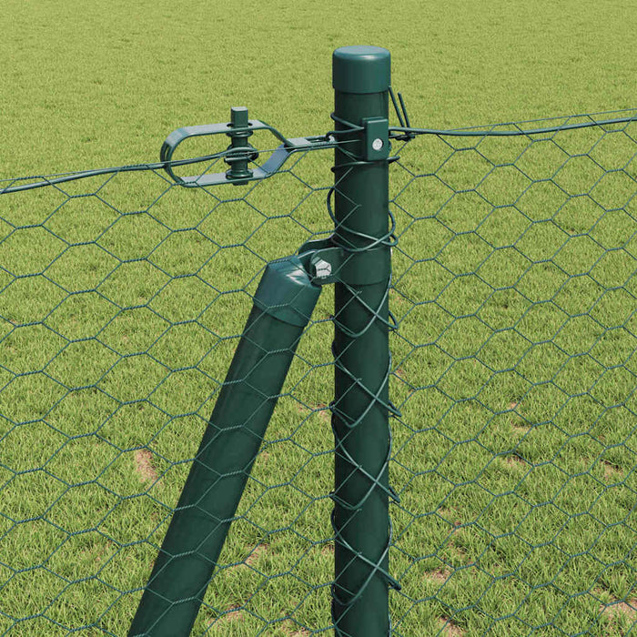 Recinzione con pali. Verde 1.2 x 50 m Acciaio rivestito in PVC 3353557