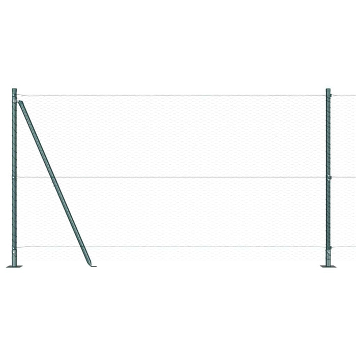Recinzione con pali. Verde 1.2 x 50 m Acciaio rivestito in PVC 3353557
