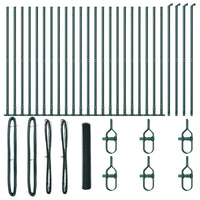 Recinzione con pali. Verde 1.2 x 50 m Acciaio rivestito in PVC 3353557