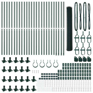 Recinzione con pali. Verde 1.2 x 50 m Acciaio rivestito in PVC 3353557