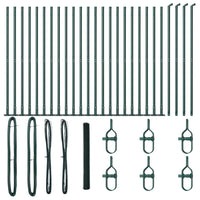 Recinzione con pali. Verde 1.4 x 50 m Acciaio rivestito in PVC 3353560