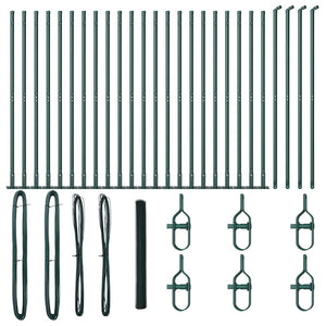 Recinzione con pali. Verde 1.4 x 50 m Acciaio rivestito in PVC 3353560