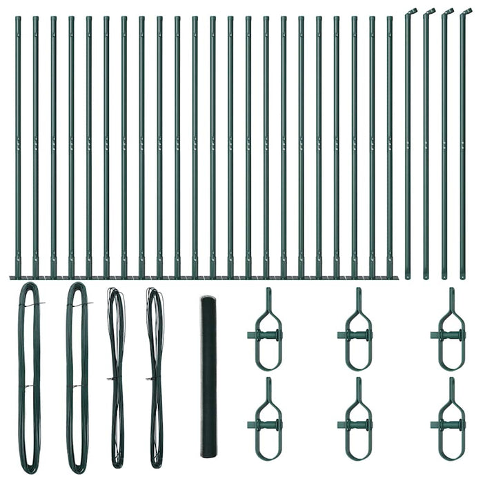 Recinzione con pali. Verde 1.4 x 50 m Acciaio rivestito in PVC 3353560