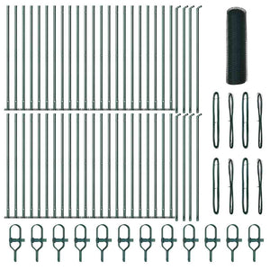 Recinzione con pali. Verde 0.5 x 100 m Acciaio rivestito in PVC 3353576