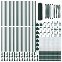 Recinzione con pali. Verde 0.5 x 100 m Acciaio rivestito in PVC 3353576