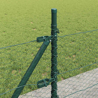 Recinzione con pali. Verde 0.5 x 100 m Acciaio rivestito in PVC 3353577