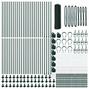 Recinzione con pali. Verde 0.5 x 100 m Acciaio rivestito in PVC 3353577