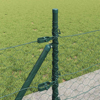Recinzione con pali. Verde 0.5 x 100 m Acciaio rivestito in PVC 3353579