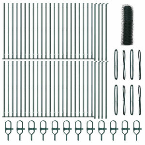 Recinzione con pali. Verde 0.5 x 100 m Acciaio rivestito in PVC 3353579