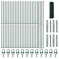 Recinzione con pali. Verde 0.6 x 100 m Acciaio rivestito in PVC 3353580