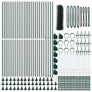 Recinzione con pali. Verde 0.6 x 100 m Acciaio rivestito in PVC 3353583