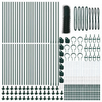 Recinzione con pali. Verde 1 x 100 m Acciaio rivestito in PVC 3353591