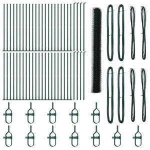 Recinzione con pali. Verde 1.4 x 100 m Acciaio rivestito in PVC 3353598