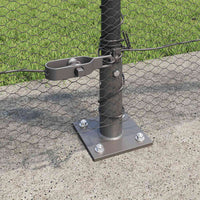 Recinzione con pali. Grigio 1 x 25 m Acciaio rivestito in PVC 3353657