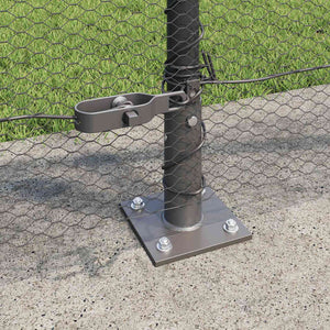 Recinzione con pali. Grigio 1 x 25 m Acciaio rivestito in PVC 3353657