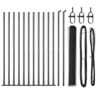 Recinzione con pali. Grigio 1 x 25 m Acciaio rivestito in PVC 3353657