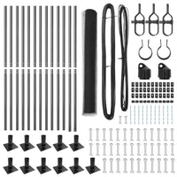 Recinzione con pali. Grigio 1.2 x 25 m Acciaio rivestito in PVC 3353662