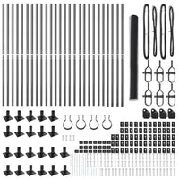 Recinzione con pali. Grigio 1.5 x 50 m Acciaio rivestito in PVC 3353706