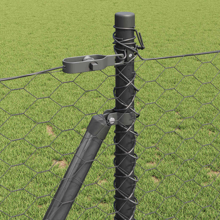 Recinzione con pali. Grigio 0.8 x 100 m 3353727