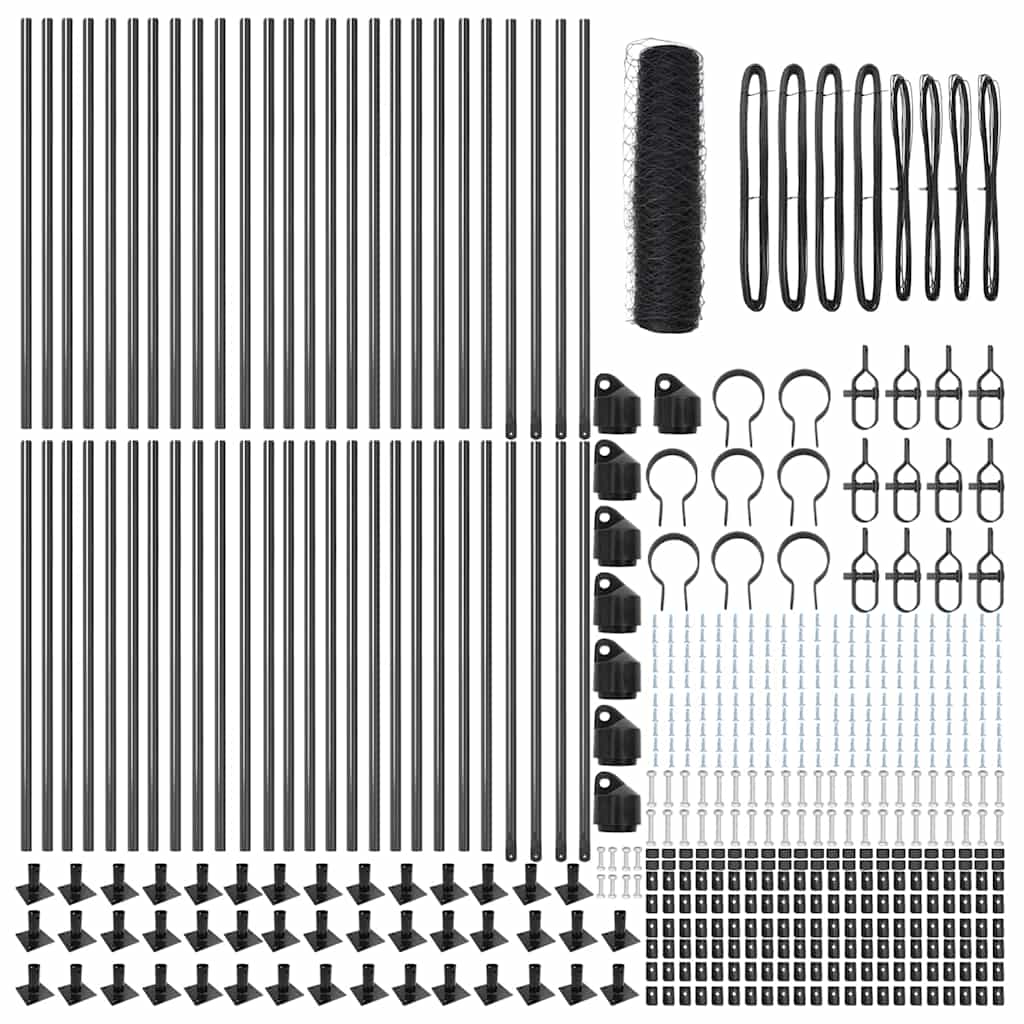 Recinzione con pali. Grigio 0.8 x 100 m 3353727